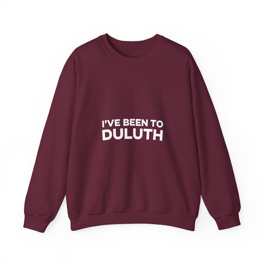 I've Been to Duluth Minnesota crewneck sweatshirt in a dark color - product view 2