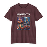 Minnesota Sports Fan Survivor - Unisex T-Shirt - Heather Maroon / S - Ope Life
