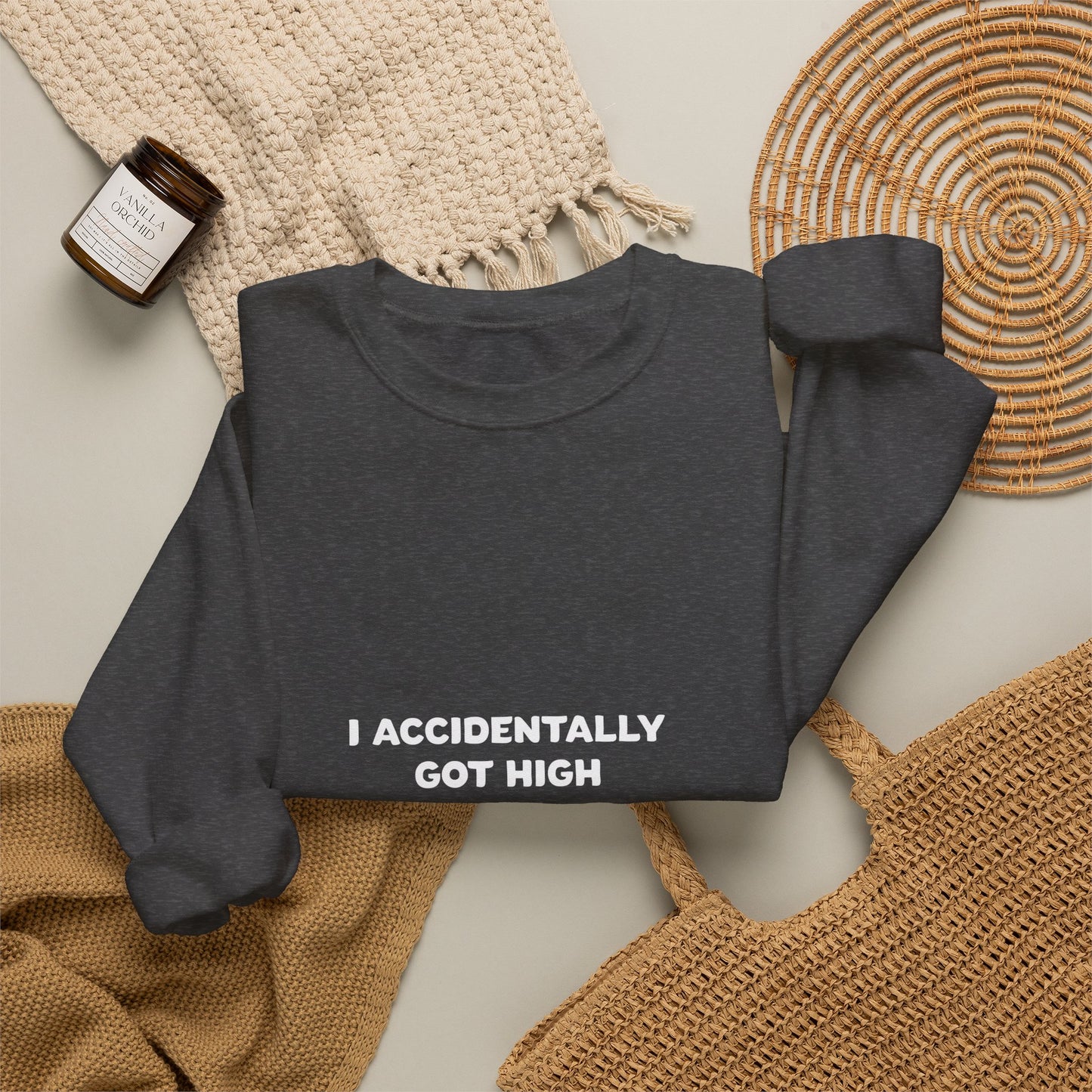 Accidentally legalized edibles Minnesota crewneck with pink gummy bear - product view 32