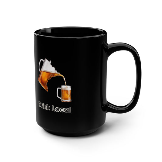 Black Drink Local Minnesota beer mug with state-shaped pitcher design - product view 2