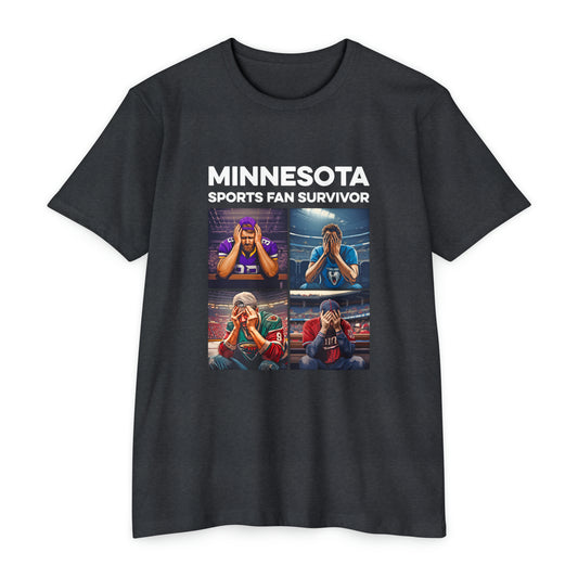 Minnesota Sports Fan Survivor - Unisex T-Shirt - CVC Charcoal / XS - Ope Life