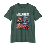 Minnesota Sports Fan Survivor - Unisex T-Shirt - Heather Forest Green / XS - Ope Life