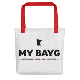 My Bayg Minnesota Accent Tote Bag (White) - Red - Ope Life
