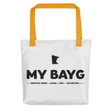 My Bayg Minnesota Accent Tote Bag (White) - Yellow - Ope Life