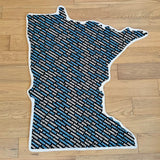 Minnesota Shaped Blanket - Minnesota Words Blanket - Ope Life