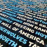 Minnesota Shaped Blanket - Minnesota Words Blanket - Ope Life