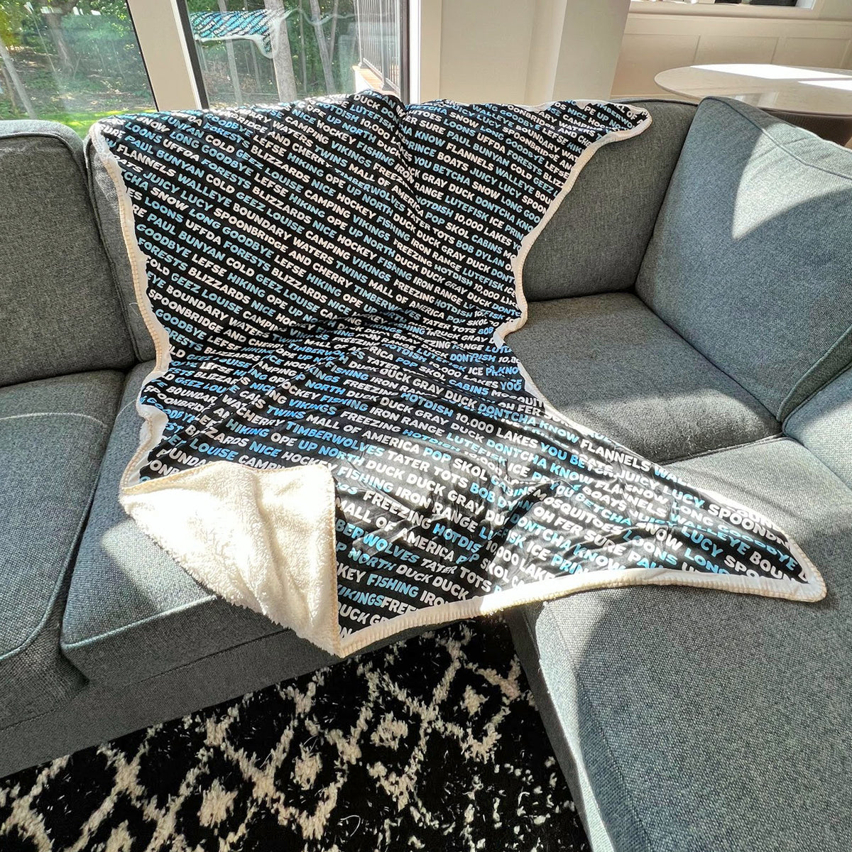 Minnesota Shaped Blanket Minnesota Words Blanket Ope Life