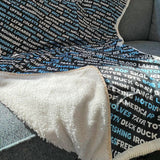 Minnesota Shaped Blanket - Minnesota Words Blanket - Ope Life
