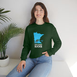 Wisconsin Sucks - Blowing Windy Trees Minnesota Crewneck Sweatshirt - Unisex - S / Forest Green - Ope Life
