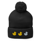 Duck Duck Gray Duck - Minnesota Unisex Winter Beanie Hat - Black - Ope Life