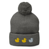 Duck Duck Gray Duck - Minnesota Unisex Winter Beanie Hat - Dark Heather Grey - Ope Life