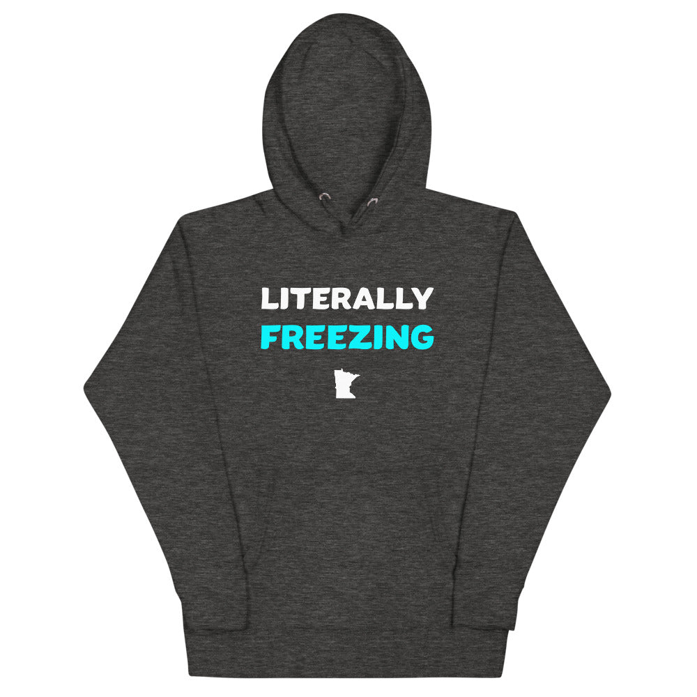 Literally Freezing Minnesota Unisex Hoodie - Charcoal Heather / S - Ope Life
