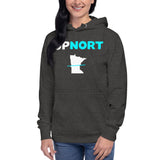 Upnort Minnesota Hoodie - Minnesota Up North With Line Hooded Sweatshirt (UP NORT) - Ope Life