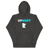 Upnort Minnesota Hoodie - Minnesota Up North With Line Hooded Sweatshirt (UP NORT) - Charcoal Heather / S - Ope Life