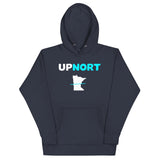 Upnort Minnesota Hoodie - Minnesota Up North With Line Hooded Sweatshirt (UP NORT) - Navy Blazer / S - Ope Life