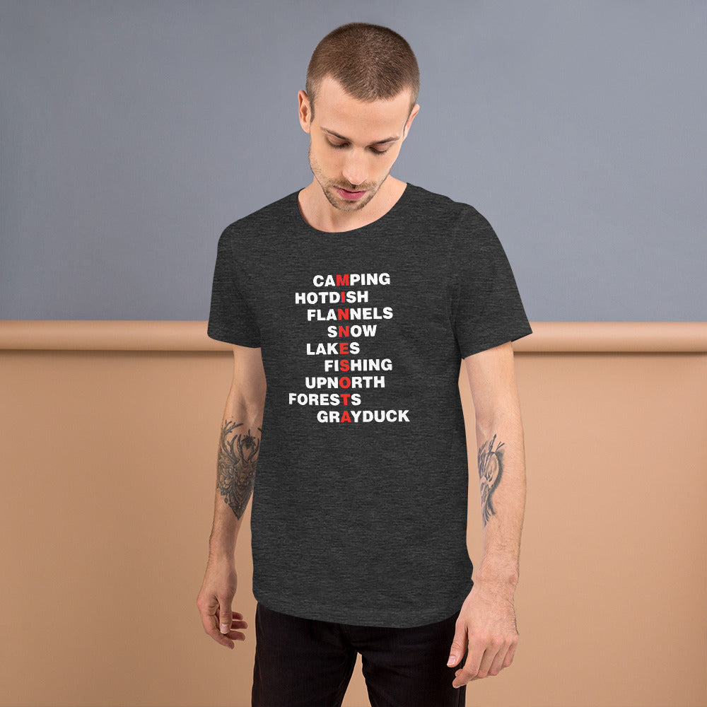 Outdoorsy Minnesota Wordplay Unisex T-Shirt Ope – Life