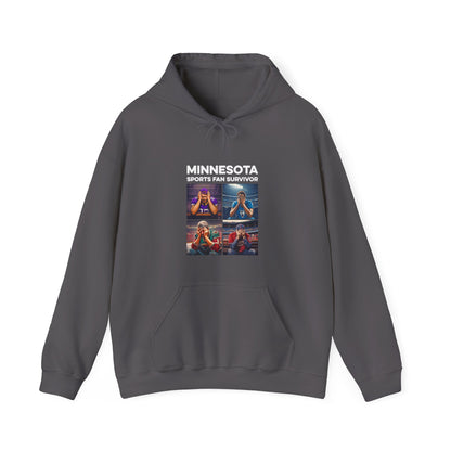 Minnesota Sports Fan Survivor hoodie with full-color fan collage - product view 4