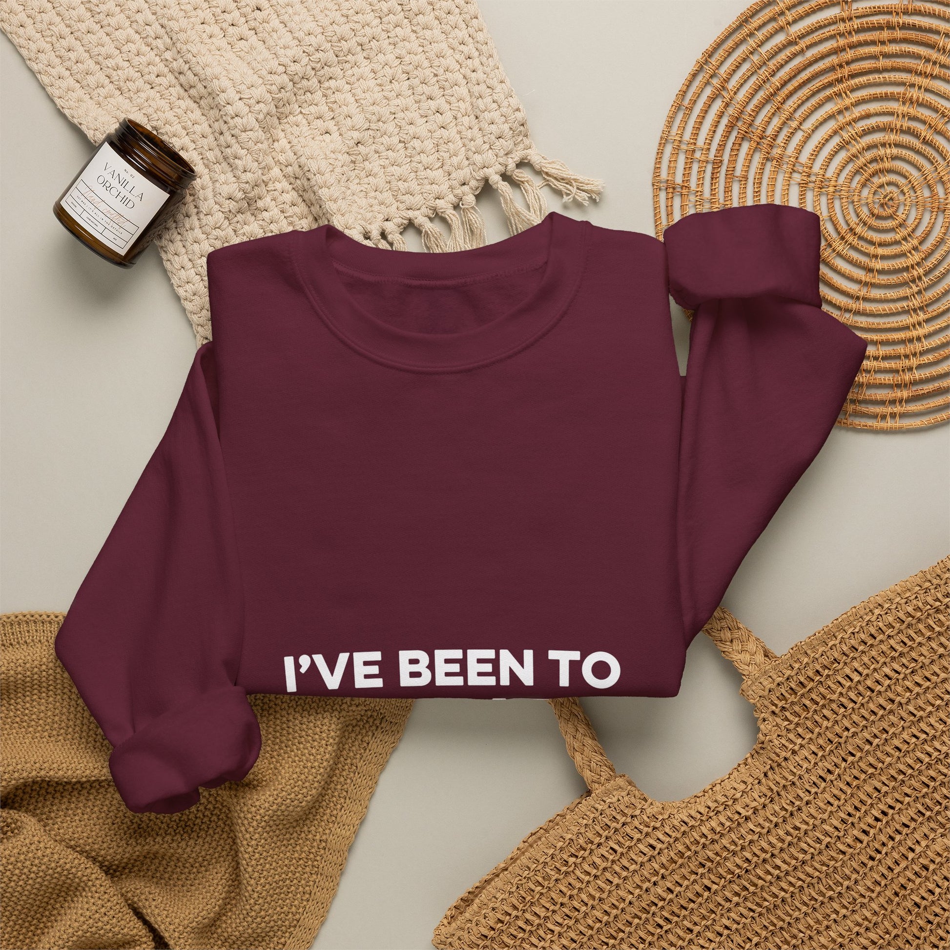 I've Been to Duluth Minnesota crewneck sweatshirt in a dark color - product view 10