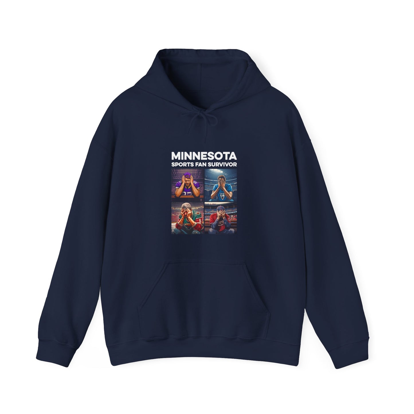 Minnesota Sports Fan Survivor hoodie with full-color fan collage - product view 5