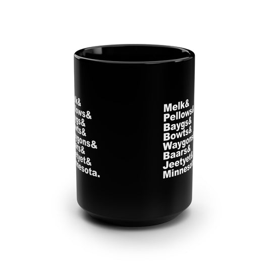 Black Melk Pellow Bayg Minnesota accent coffee mug