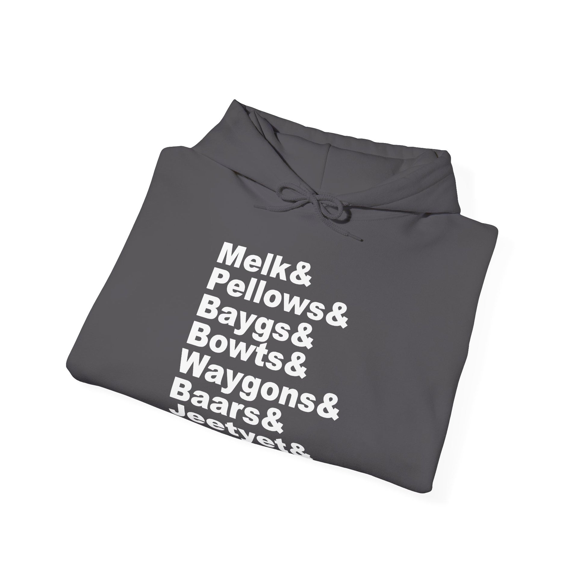Melk Pellow Bayg funny Minnesota accent hoodie
