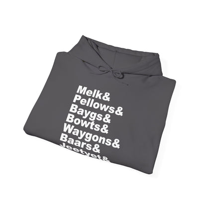 Melk Pellow Bayg funny Minnesota accent hoodie