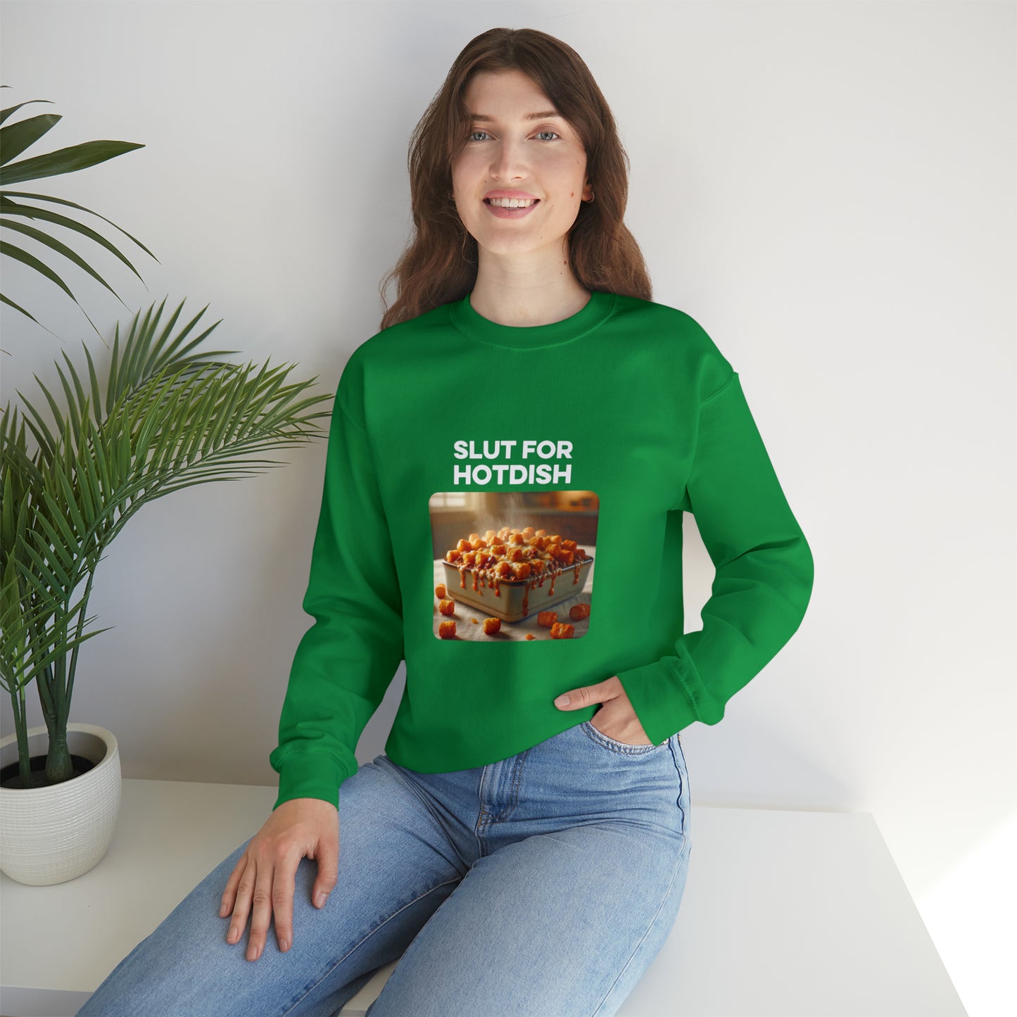 Slut For Hotdish Crewneck Sweatshirt