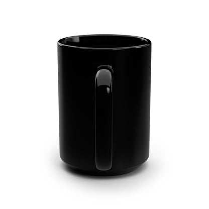 Black Minnesota Sports Fan Survivor coffee mug with vertically centered full-color design - product view 3