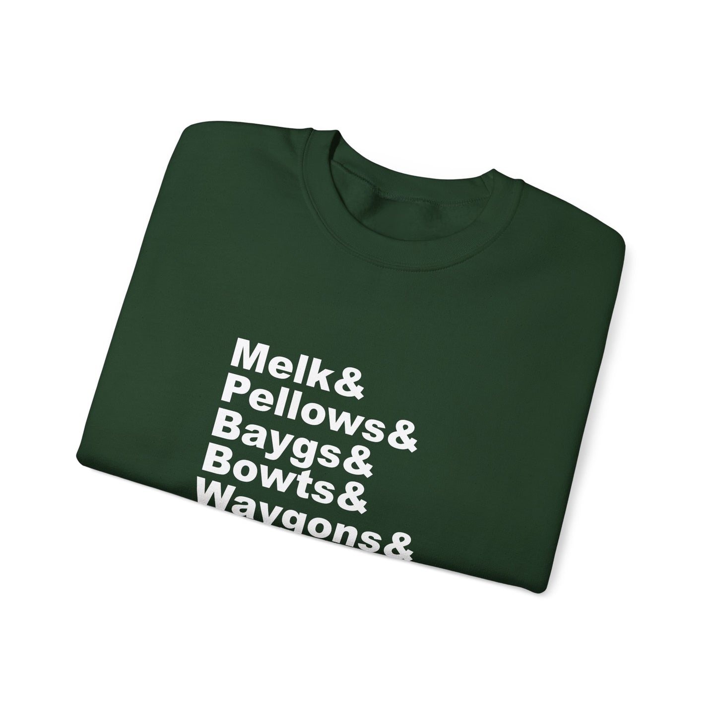 Melk Pellow Bayg funny Minnesota accent crewneck sweatshirt