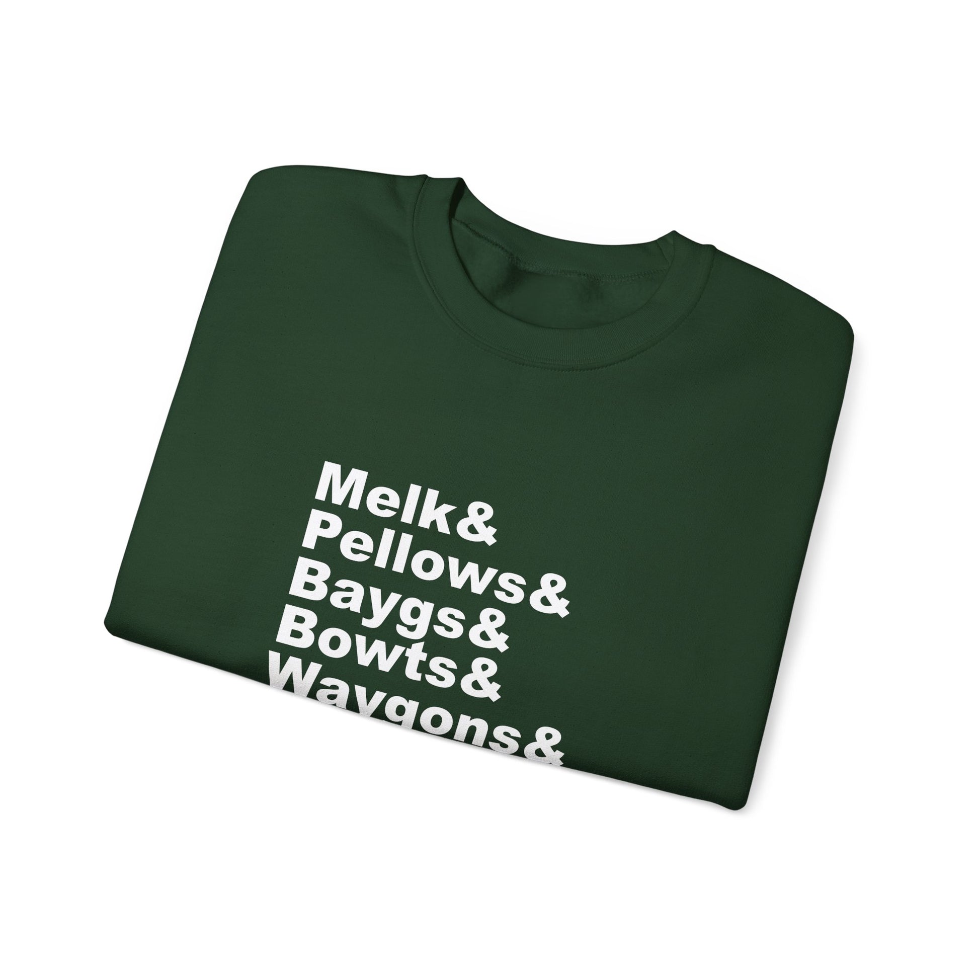 Melk Pellow Bayg funny Minnesota accent crewneck sweatshirt