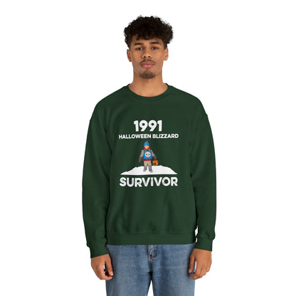 1991 Halloween Blizzard Survivor Crewneck Sweatshirt Unisex