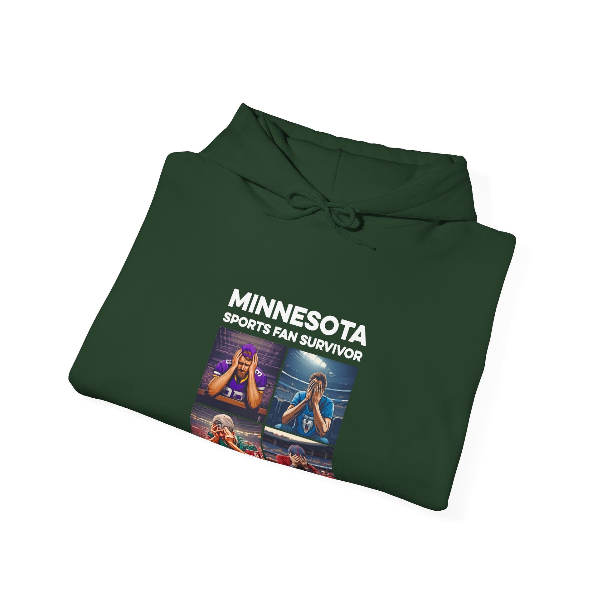 Minnesota Sports Fan Survivor hoodie with full-color fan collage - product view 11