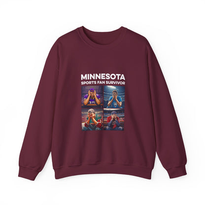 Minnesota Sports Fan Survivor crewneck sweatshirt with full-color design - product view 2