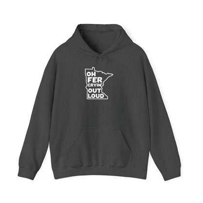 Oh Fer Cryin Out Loud Minnesota hoodie with white state design - product view 3