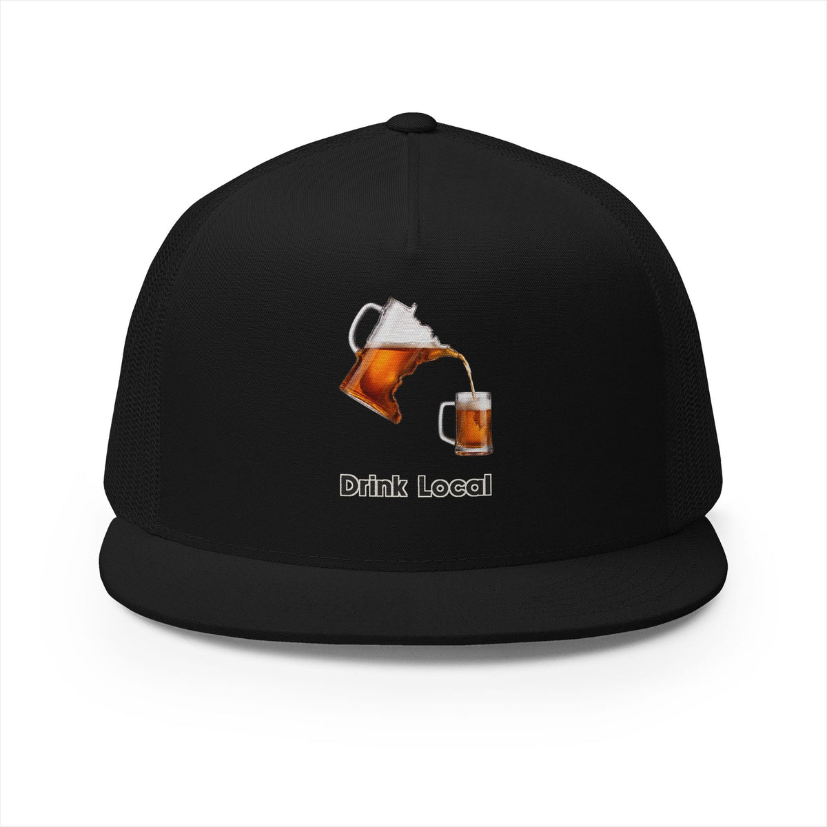 Drink Local Minnesota beer trucker hat with state-shaped pitcher design - product view 4