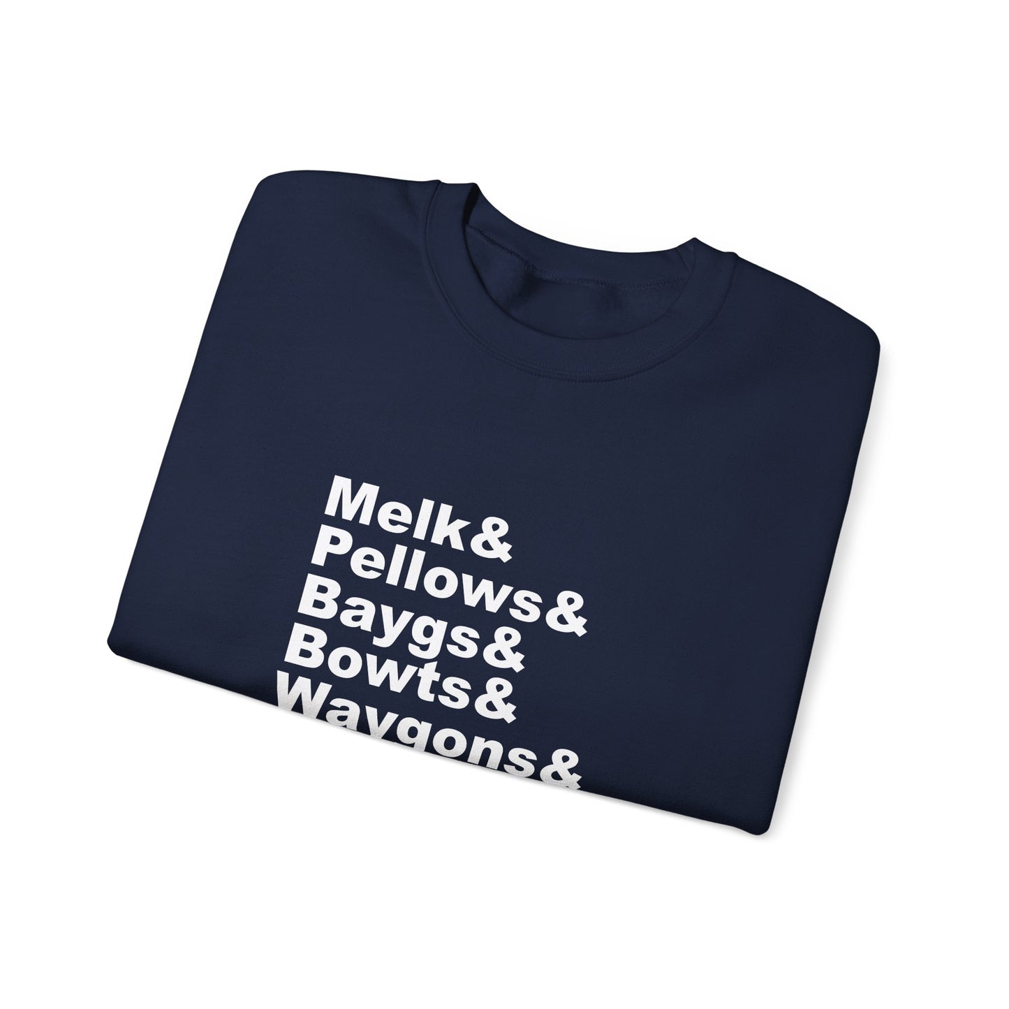 Melk Pellow Bayg funny Minnesota accent crewneck sweatshirt