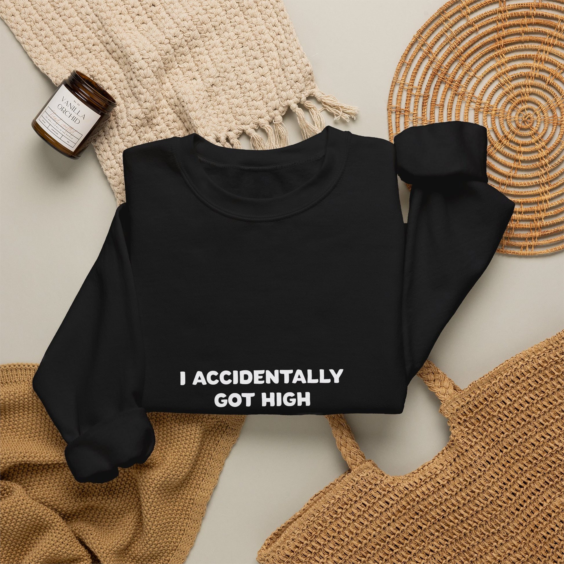 Accidentally legalized edibles Minnesota crewneck with pink gummy bear - product view 23