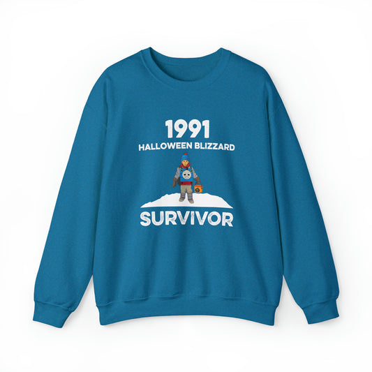 1991 Halloween Blizzard Survivor Crewneck Sweatshirt Unisex