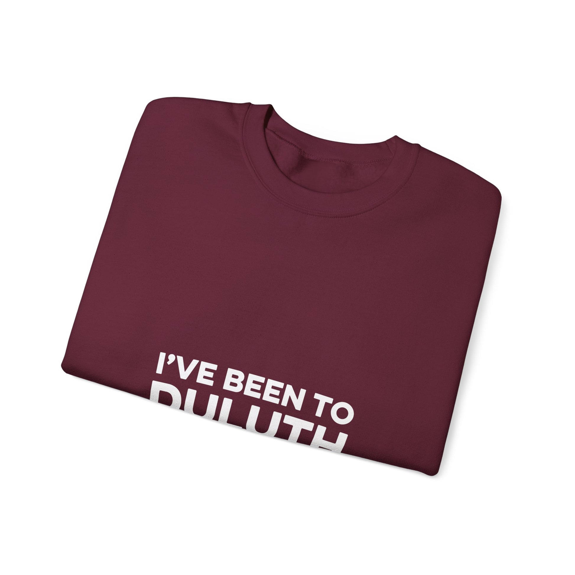 I've Been to Duluth Minnesota crewneck sweatshirt in a dark color - product view 9