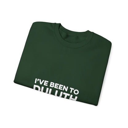 I've Been to Duluth Minnesota crewneck sweatshirt in a dark color - product view 12