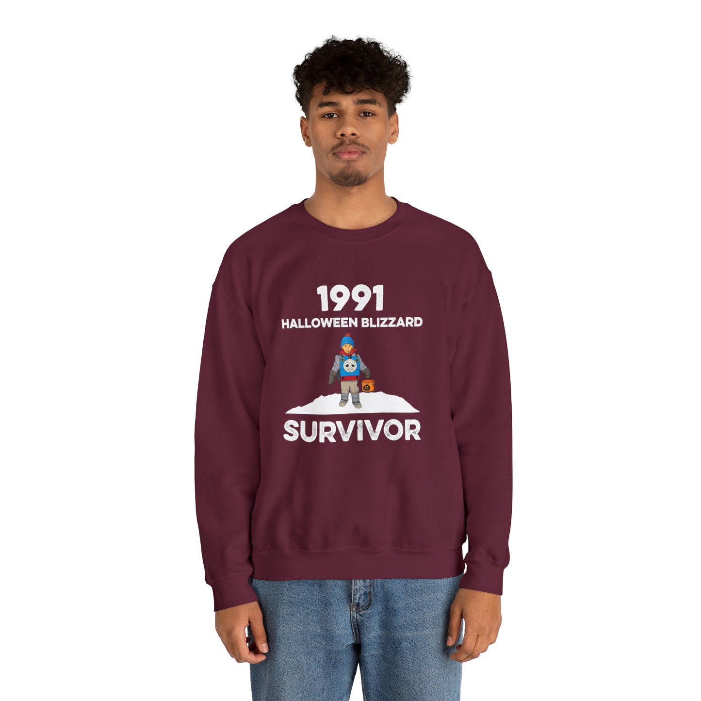 1991 Halloween Blizzard Survivor Crewneck Sweatshirt Unisex
