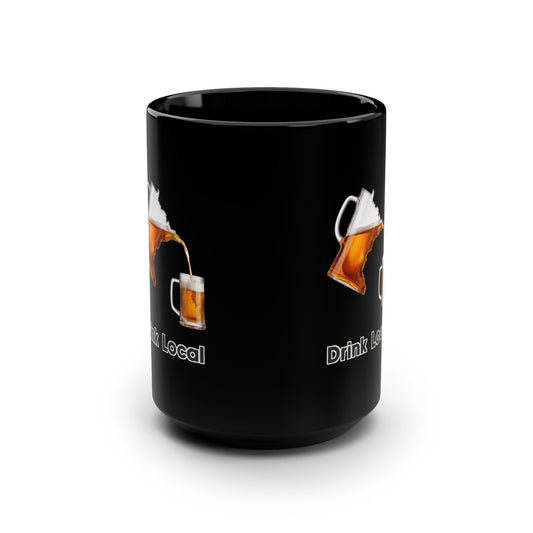 Black Drink Local Minnesota beer mug with state-shaped pitcher design