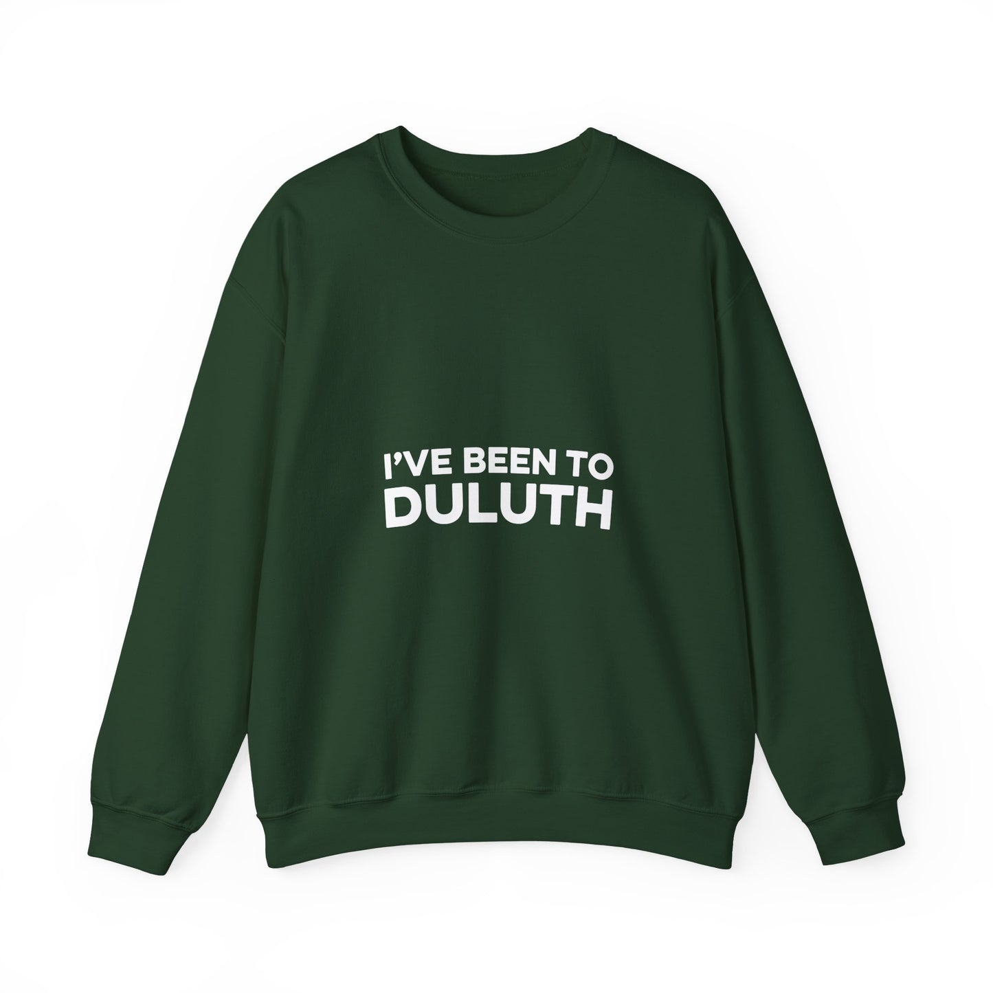 I've Been to Duluth Minnesota crewneck sweatshirt in a dark color - product view 3