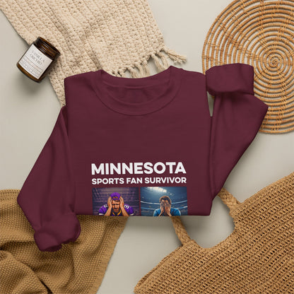 Minnesota Sports Fan Survivor crewneck sweatshirt with full-color design - product view 10