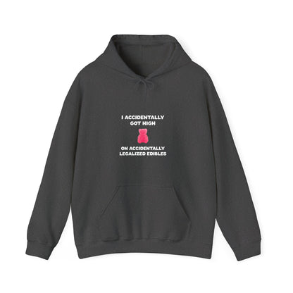 Accidentally legalized edibles Minnesota hoodie with pink gummy bear - product view 3