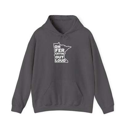 Oh Fer Cryin Out Loud Minnesota hoodie with white state design - product view 4