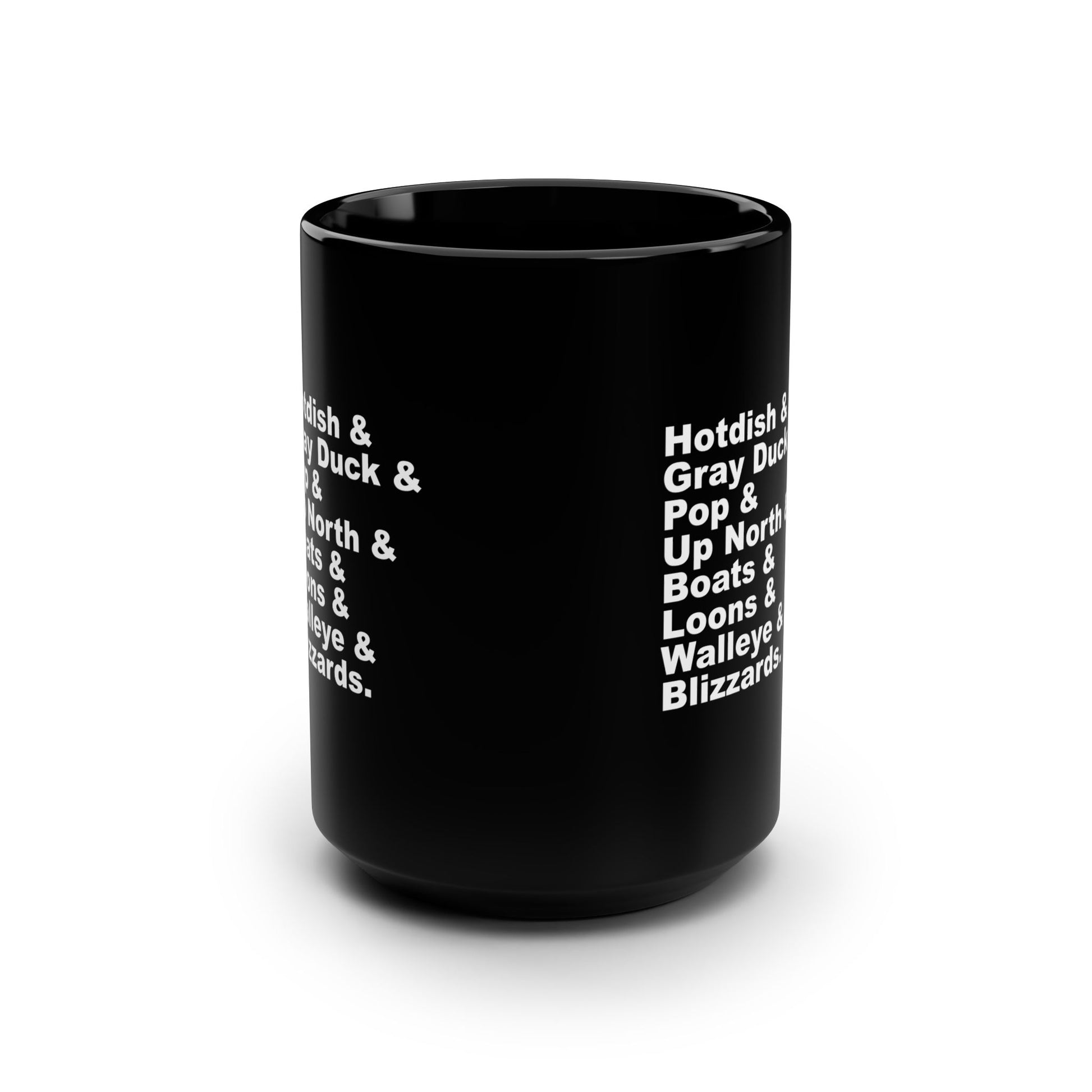 Black Hotdish and Gray Duck Minnesota things coffee mug
