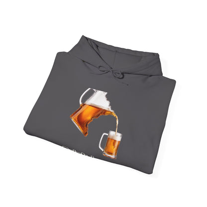 Drink Local Minnesota beer hoodie with state-shaped pitcher design - product view 13