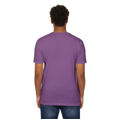 Back view of model wearing purple Minnesota football T-shirt