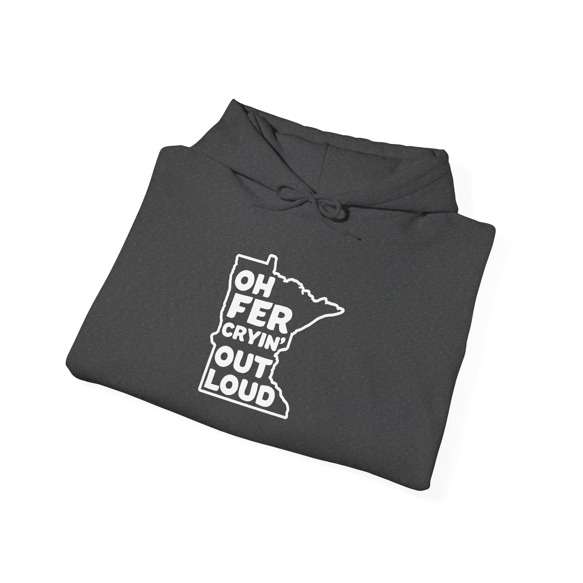 Oh Fer Cryin Out Loud Minnesota hoodie with white state design - product view 14